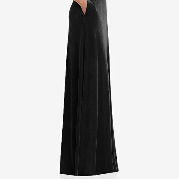 After Six 1551..Off-the-Shoulder Flounce Sleeve Velvet Maxi Dress..Black...Sz 2 - Picture 6 of 8